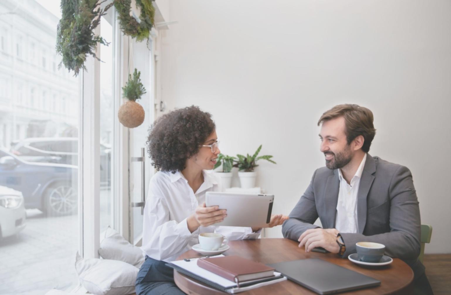 Individual consultation session helping someone understand investment basics